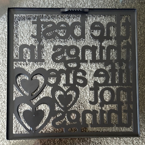 Decorative Metal Wall Art with Heart Accents - Picture 2 of 2